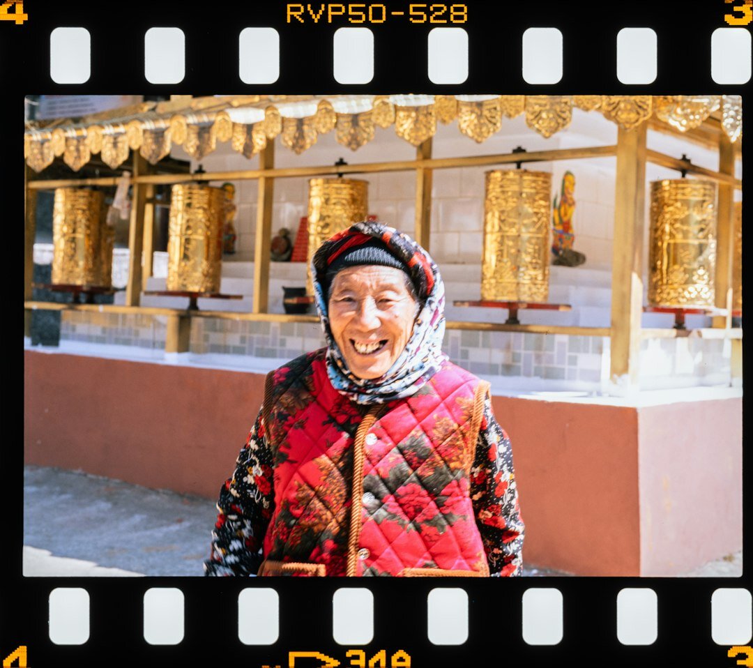 Portrait of an elderly Danish woman smiling warmly